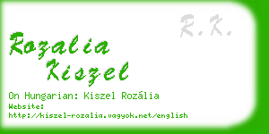 rozalia kiszel business card