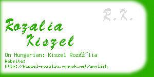 rozalia kiszel business card